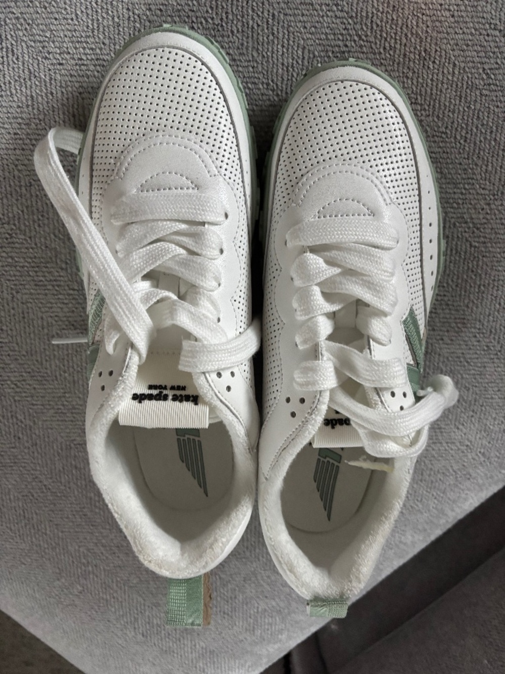 Kate Spade New York Sneakers, green and white, size 9B
